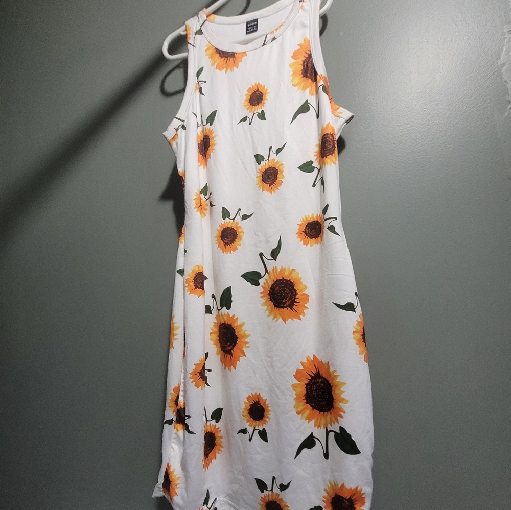 Sunflower sheath dress